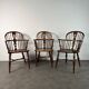 Ensemble de 3 chaises, fauteuils Windsor Low Back en orme, Angleterre, XIXe