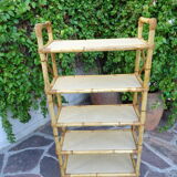 Rattan bookcase shelf 60s