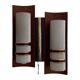 Simple mid-century wall light in metal, wooden and copper base, 1960s, Germany.