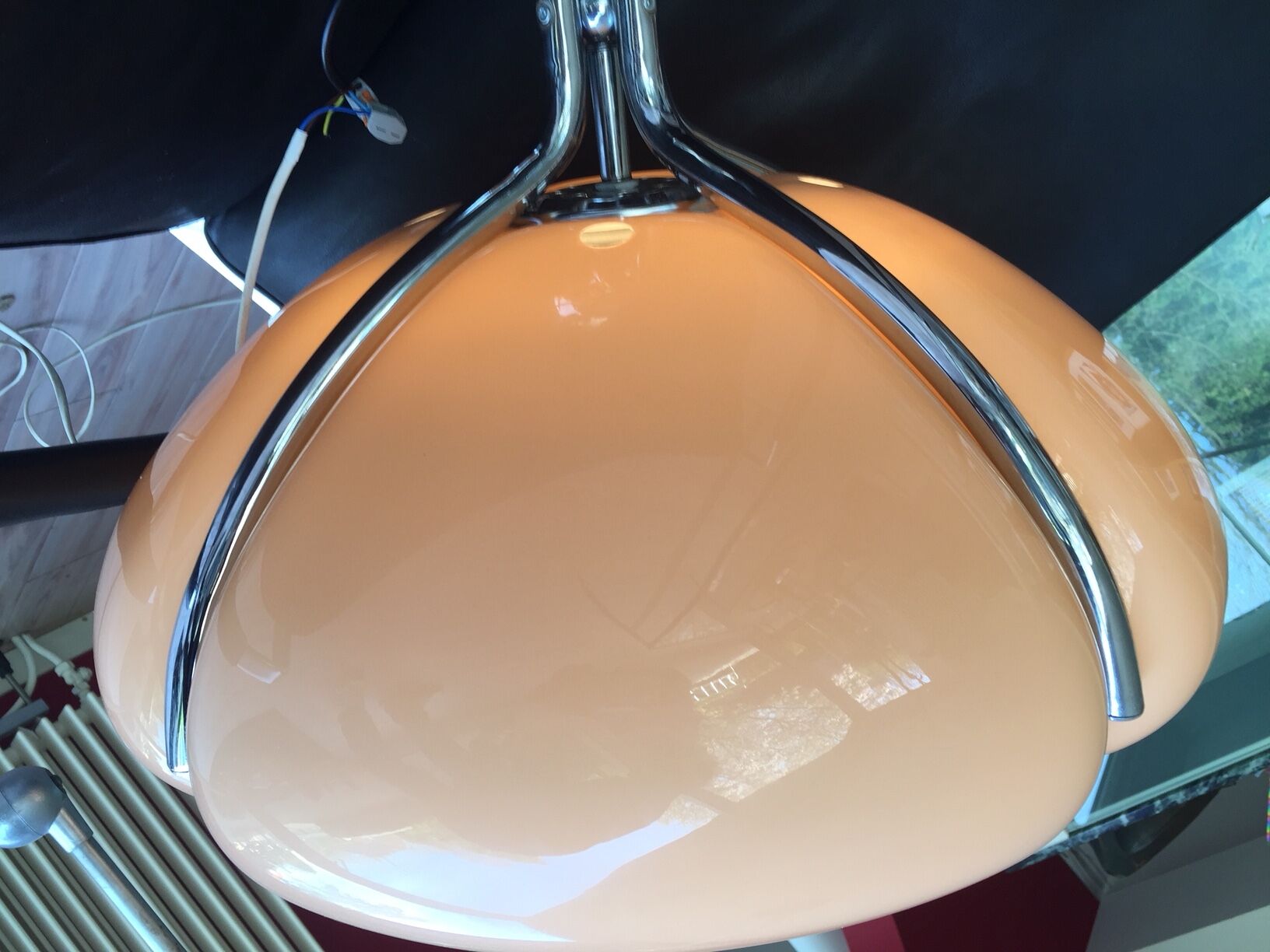 Hanging lamp by Gae Aulenti for Guzzini Quadrifoglio 1970