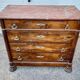 Antique Empire style chest of drawers with marble top