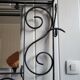 Wrought iron coat and hat rack, 1960s