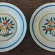 Pair of flat earthenware plates, ironstone, FD, Aunis decor