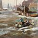 Dutch port scene, early 20th century signed J Gulik