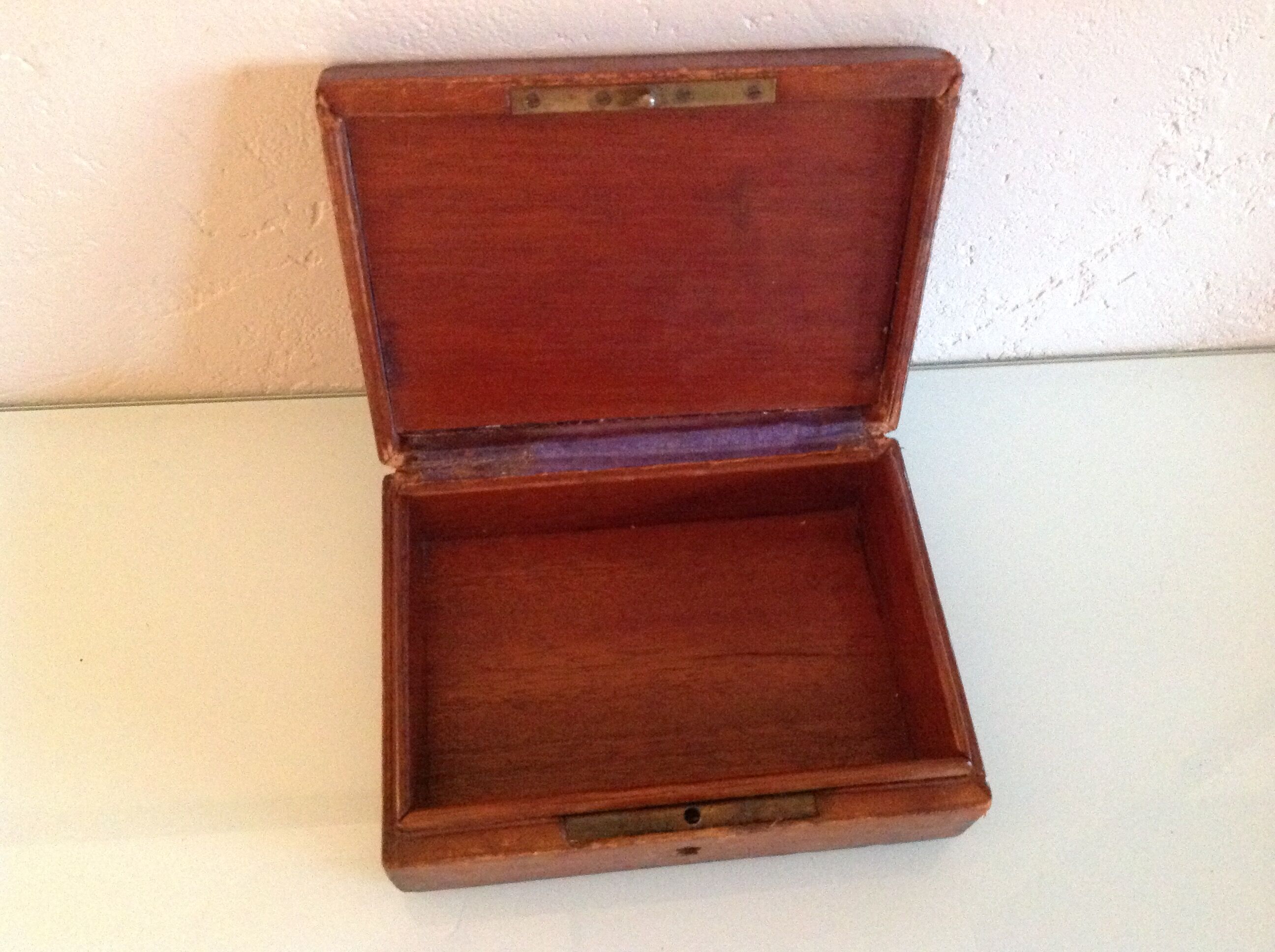 Brown / vintage leather box 40s-50s