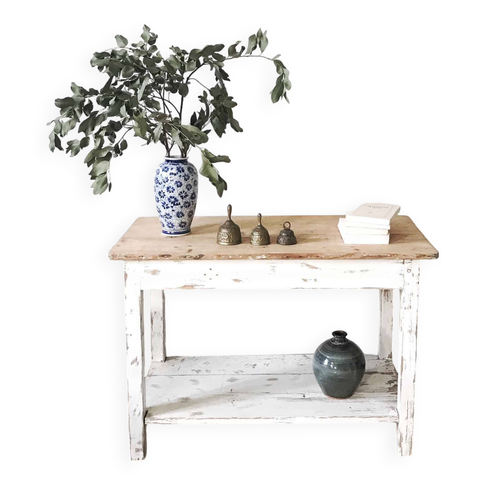 Shabby chic wooden console