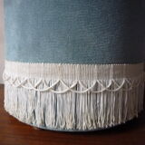 Blue velvet pouf