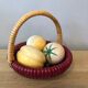 Ceramic and rattan basket
