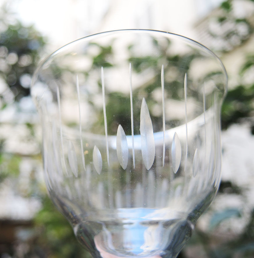 9 Old Stemmed Glasses – Cut Pattern – Villeroy Boch