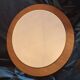 Teak circular bevelled wall mirror, Denmark 1960s