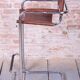 Bauhaus Bar Chair in Chromed Steel and Faux Leather, Germany, 1970s