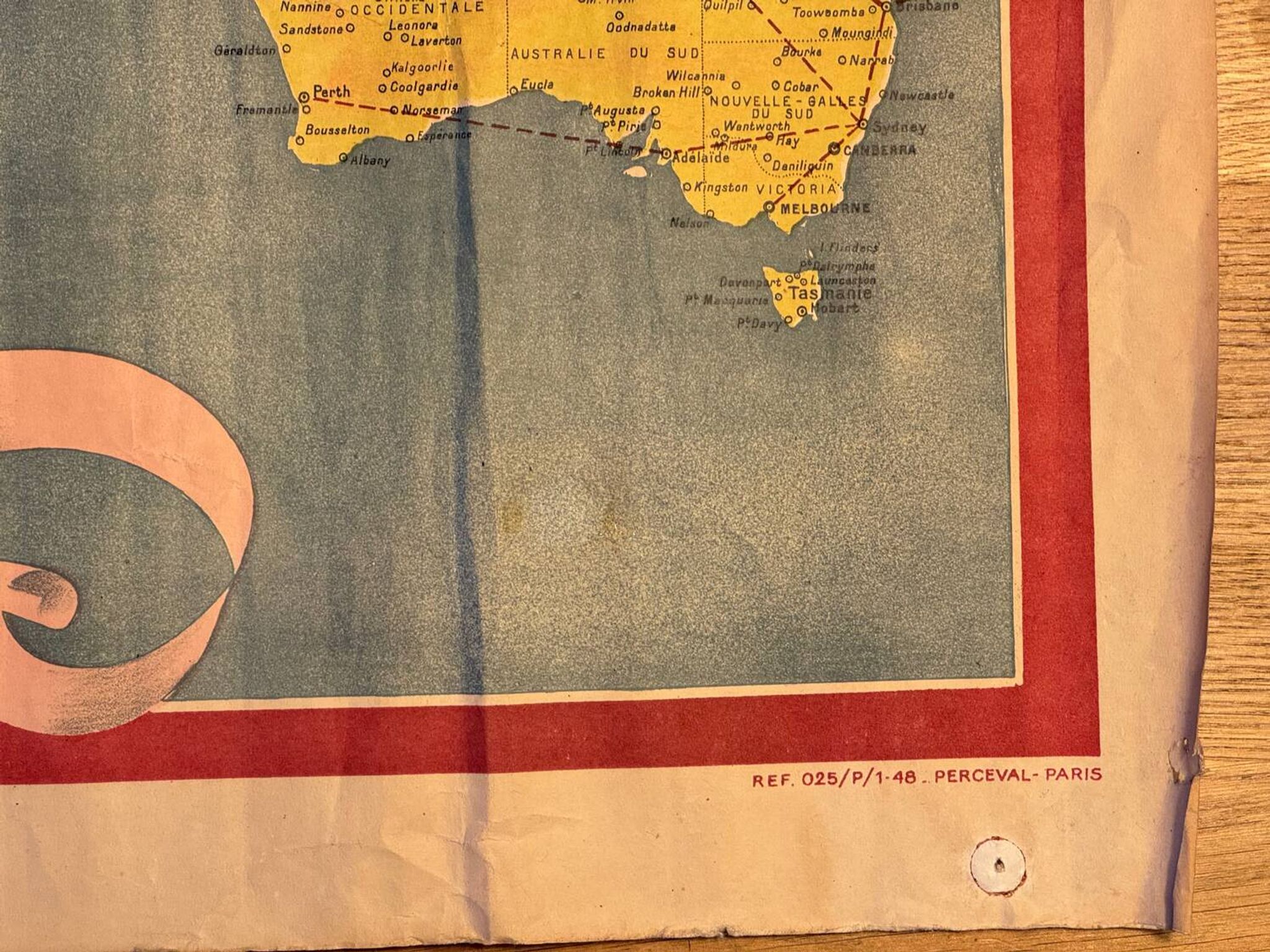 Air France Postal Air Network Map from 1948
