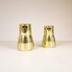 Hans-Agne Jakobsson Wall Lamps in Brass and Stained Wood, Sweden, 1970s