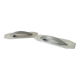 Pair of vintage brushed aluminum furniture handles