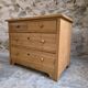 Commode ancienne rustique en pin, 4 tiroirs, vers 1880–1920