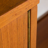 Free standing teak wall unit with a desk and 2 cabinets, Denmark, 1970s