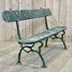 Garden bench of the early twentieth century cast iron and teak