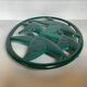 Zoomorphic enameled cast iron trivet