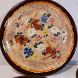 Set of 5 dessert plates and 2 vallauris plates, signed jérôme massier - circa 50/60
