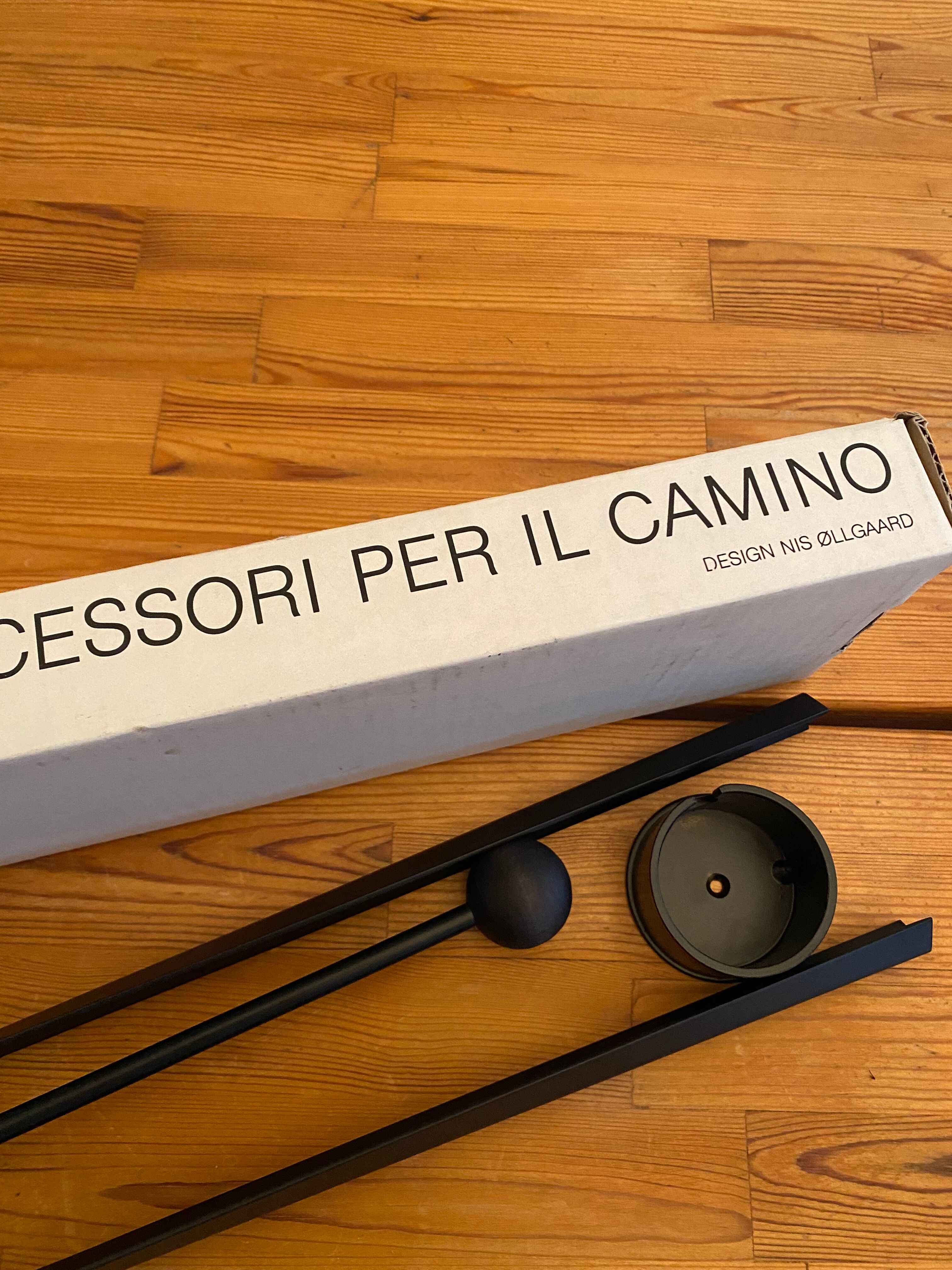 Design fireplace clamp Denmark vintage Nis Ollgaard