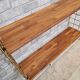 Etagere vintage scandinave 1960 bois exotique massif et metal chromé or 82x83