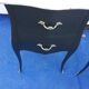 Pair of black L XV style bedside tables