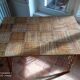 Vintage rattan dining table