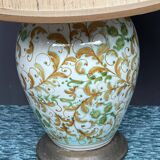 Pair of hand painted lamps.