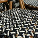 Set of 6 chairs Bistro terrace type Paris in rattan & braiding