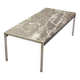 Kho Liangh Black Marble and Brushed Steel Coffee Table by Artifort 1960s