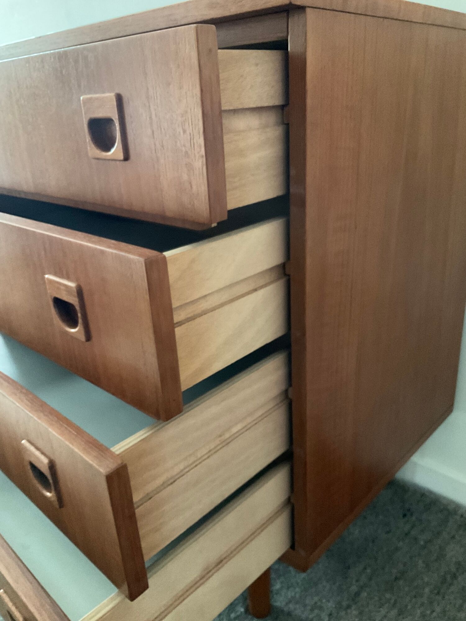 Scandinavian chest of drawers from the 60s in teak