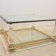 Extraordinary Lucite, Brass and Glass Obelisk Coffee table, 1970s