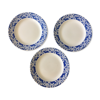 3 plates Digoin Sarreguemines model Calvi