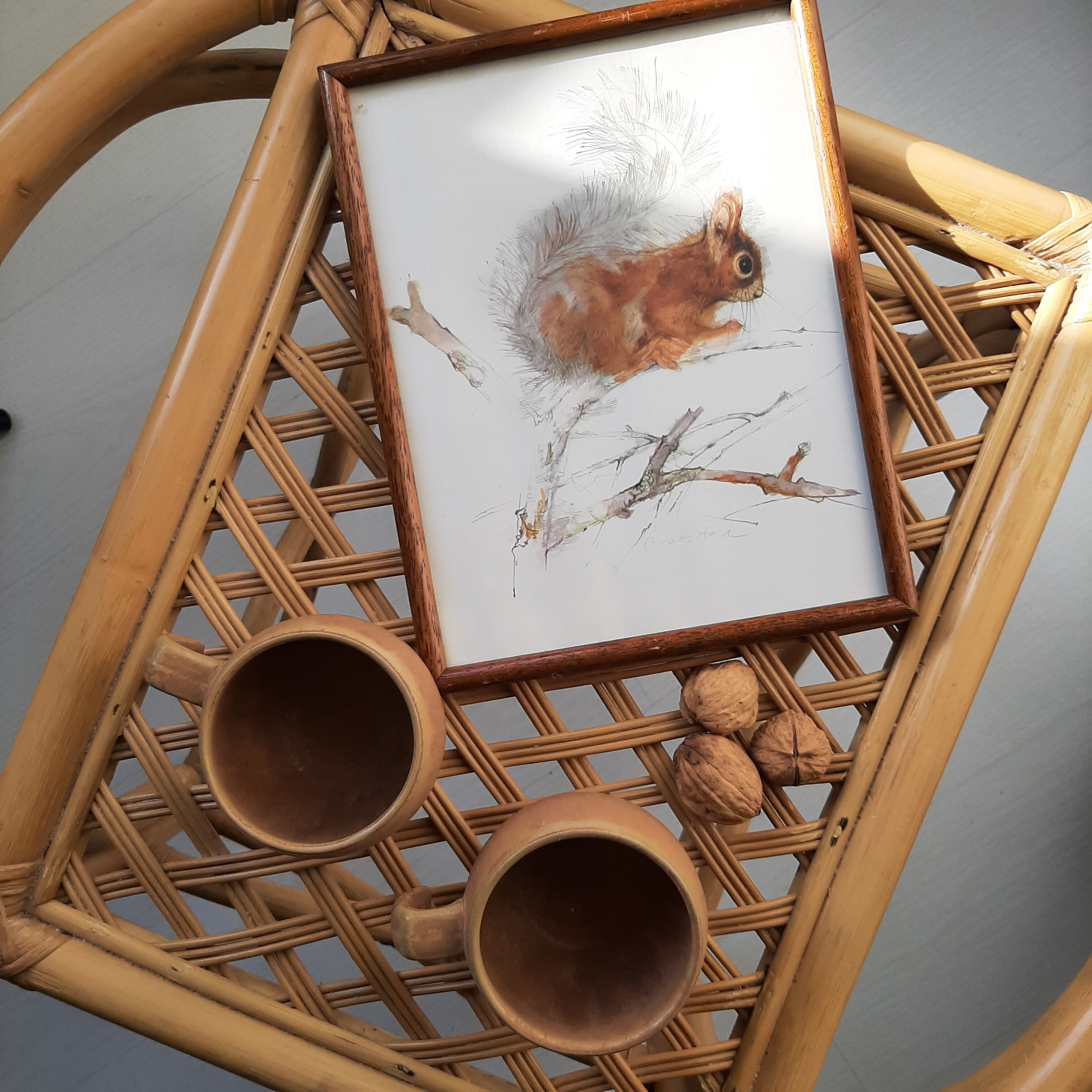 Vintage rattan coffee table