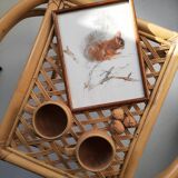 Table basse rotin vintage