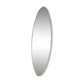 Long oval beveled mirror 60x17cm