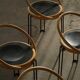 Set de 4 chaises de salle à manger sculpturales “Oblado” par Børge Lindau, moderne scandinave, 1980