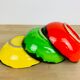 Trio of colorful ramekins 50s, ceramic