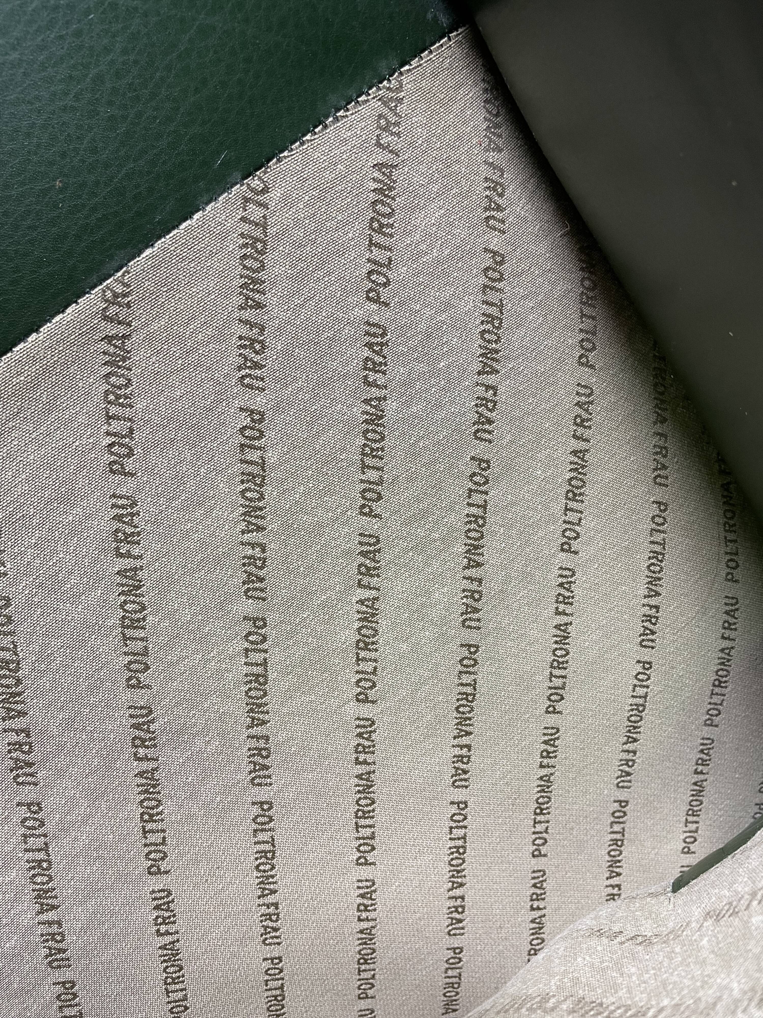 Pair of Poltrona Frau Green Leather Club Armchairs Limited Edition