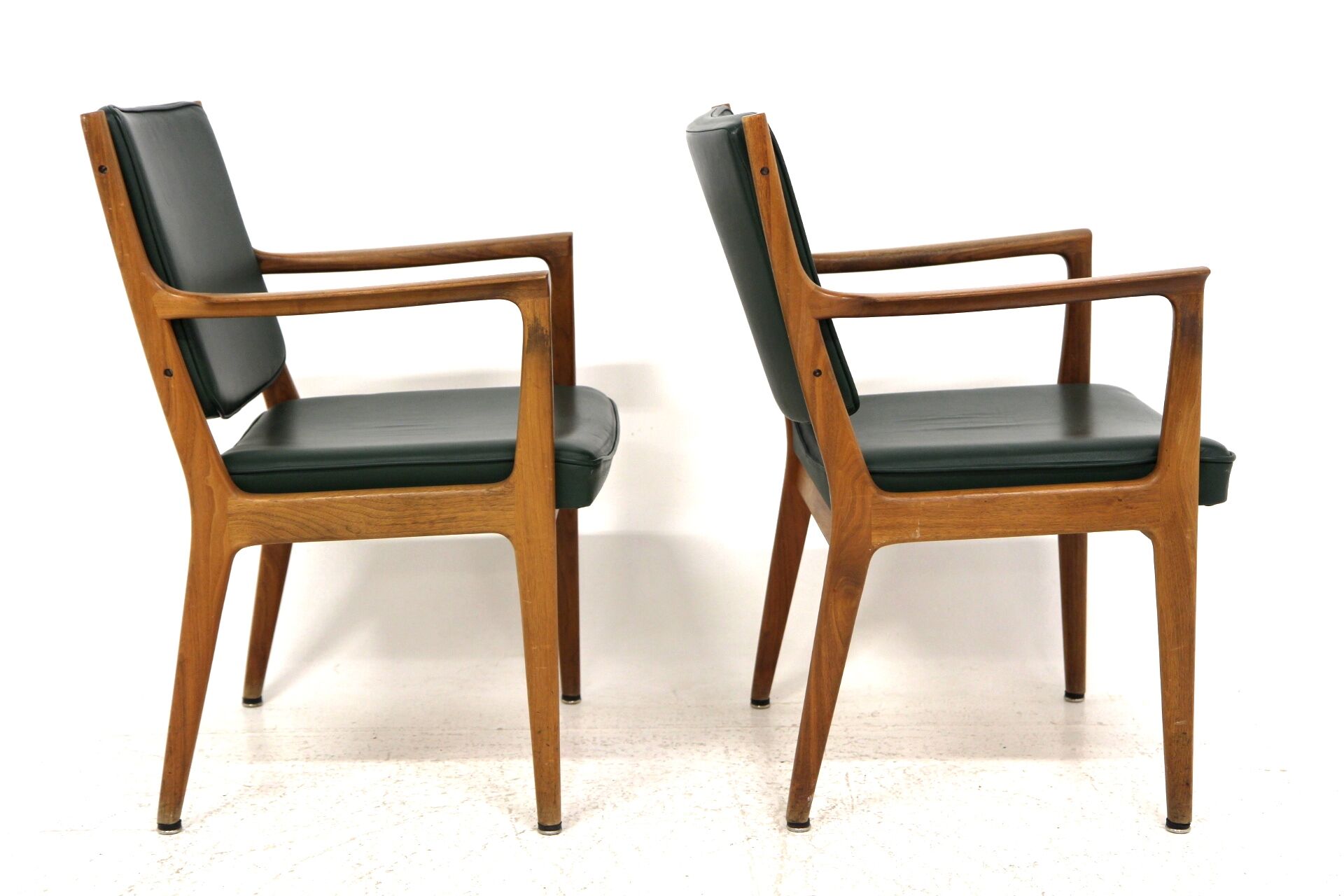 Set of 2 leather armchairs, Karl Erik Ekselius, Sweden, 1960