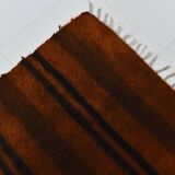 5x7 Striped Pattern Terracotta Vintage Kilim Rug, 146x220Cm