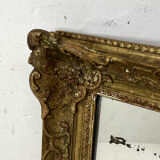 Louis XV style mirror in wood and gilded stucco