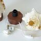 Vintage bedside shell lamps lake house decor wooden table lights set of 2