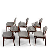 Set of 8 Arne Vodder 62 rosewood chairs