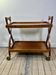Vintage Cherry Wood Rolling Trolley from the 1970s