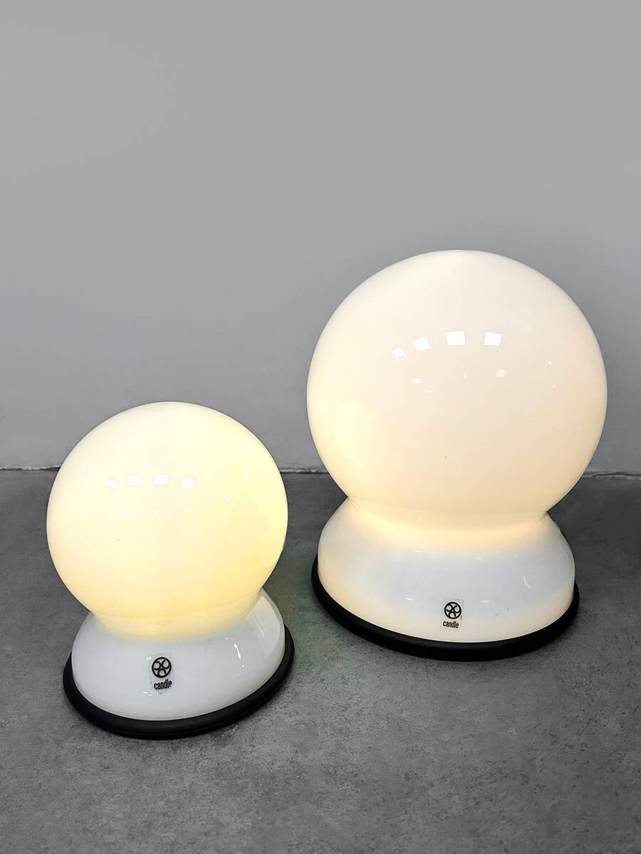 Vintage Scafandro table lamps Sergio Asti for Candle 1970s