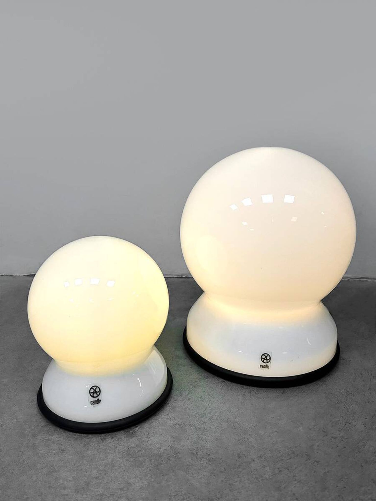 Vintage Scafandro table lamps Sergio Asti for Candle 1970s