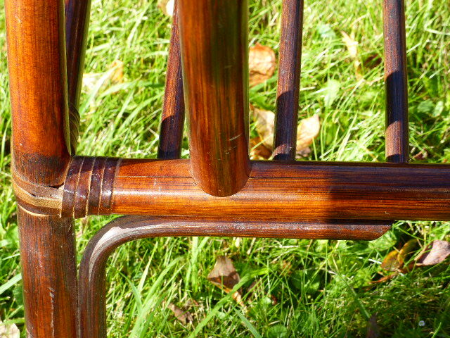 Armchair bamboo and rattan of the 1980