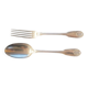 Christofle solid silver christening cutlery, Vendôme shell pattern