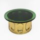 Mid-century Modern Italian Murano Glass and Brass Coffee Table, 1970s